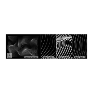 Fototapeten Muster Selbstklebend Deluxe Sticker - Lichttanz im Raum - 3D, Linien, Modern - 100x30 cm