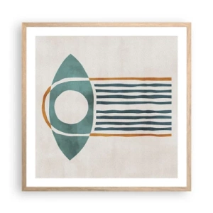 Poster in einem Rahmen aus heller Eiche - Zeichen und Rituale - 60x60 cm