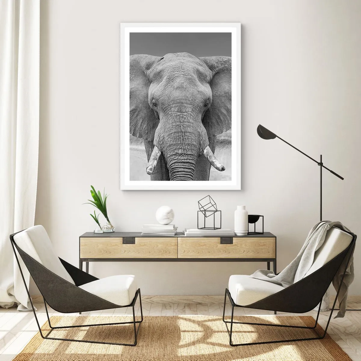 Poster in einem weißen Rahmen - Willkommen in meiner Welt - 70x100 cm
