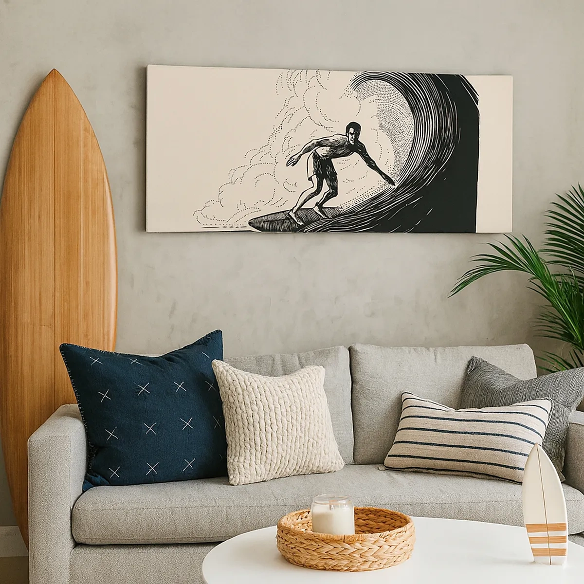 Bild auf Leinwand - Leinwandbild - König der Welle - 30x30 cm