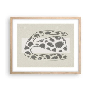 Poster in einem Rahmen aus heller Eiche - Seltsame Kreatur - 50x40 cm