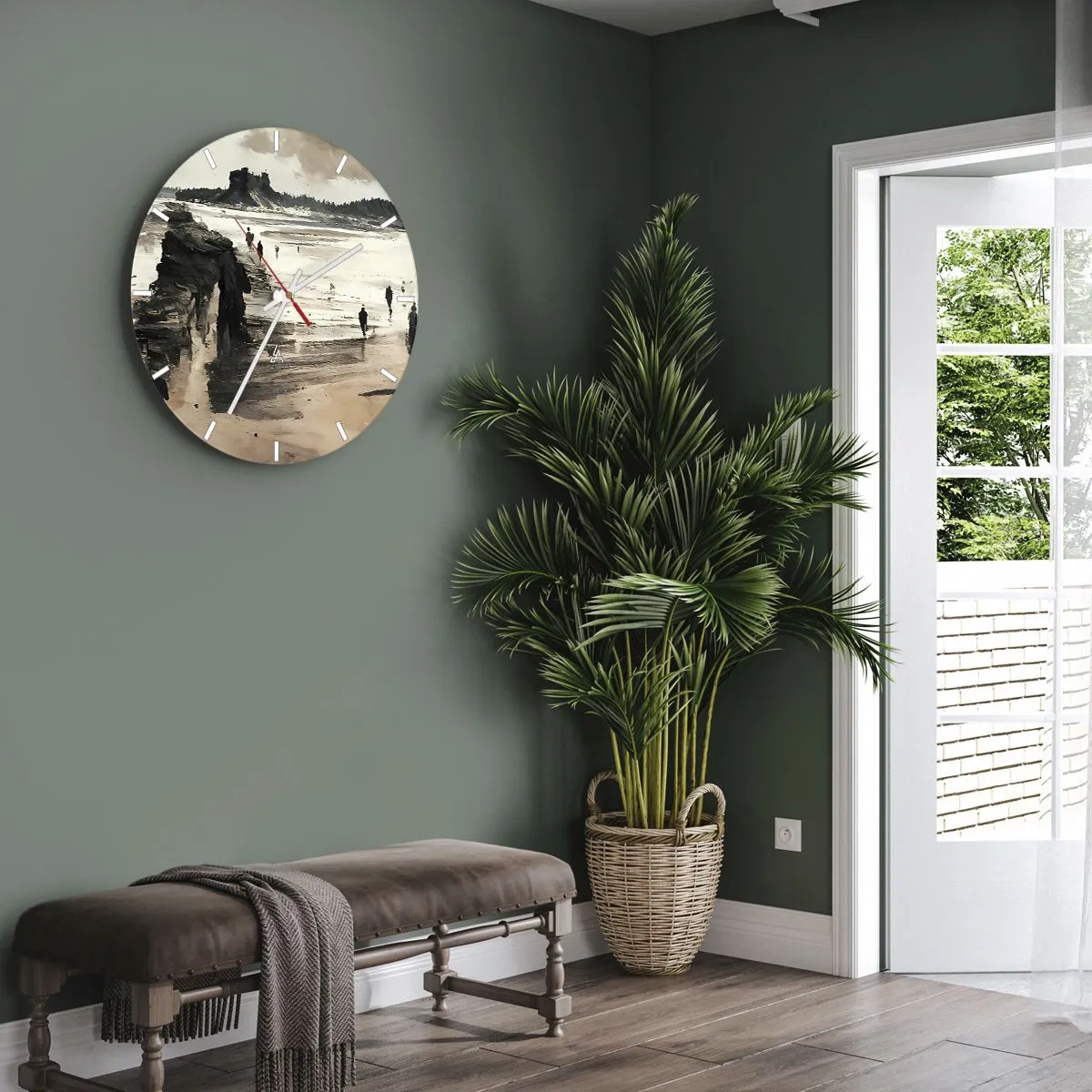 Wanduhr - Glasuhr - Einberufen - 30x30 cm