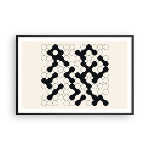 Poster in einem schwarzem Rahmen - Chinesisches Spiel – Variation - 91x61 cm