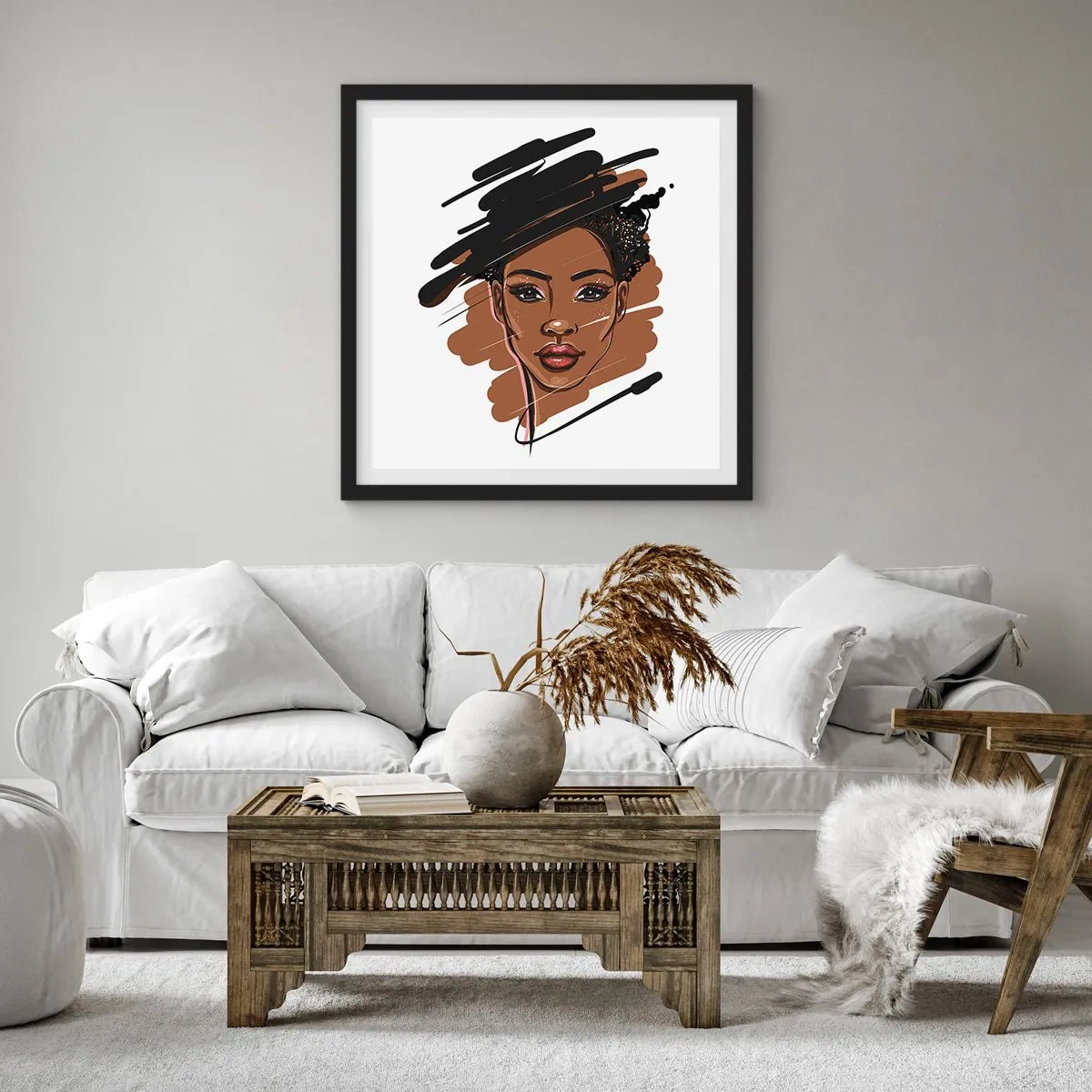 Poster in einem schwarzem Rahmen - Süß wie Schokolade - 30x30 cm