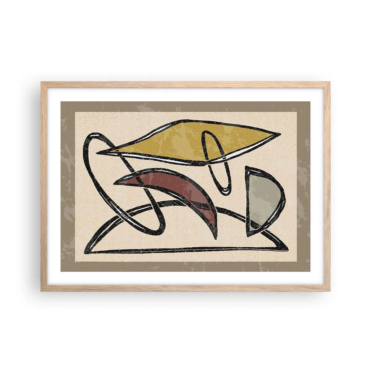 Poster in einem Rahmen aus heller Eiche - Vertikale und Horizontale - 70x50 cm