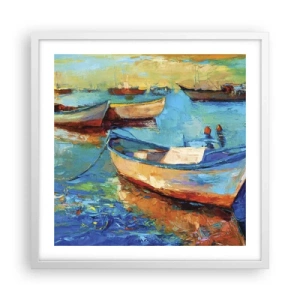 Poster in einem weißen Rahmen - In der südlichen Bucht - 50x50 cm