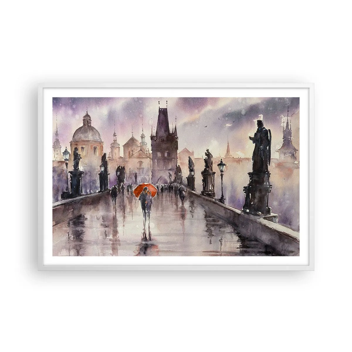 Poster in einem weißen Rahmen - Leute verändern sich nicht - 91x61 cm