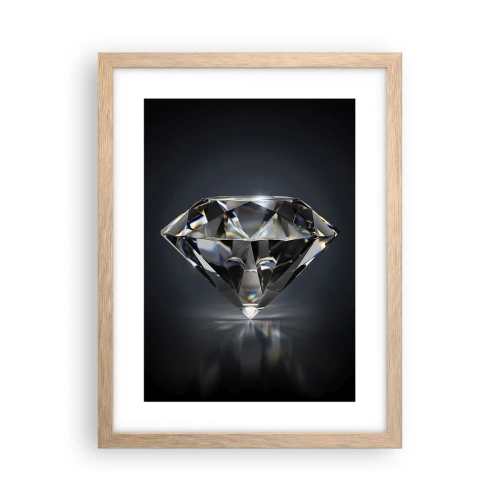 Poster in einem Rahmen aus heller Eiche - Beste Freundin - 30x40 cm