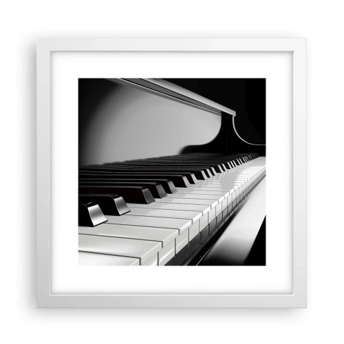 Poster in einem weißen Rahmen - Harmonie von Formen und Farben - 30x30 cm