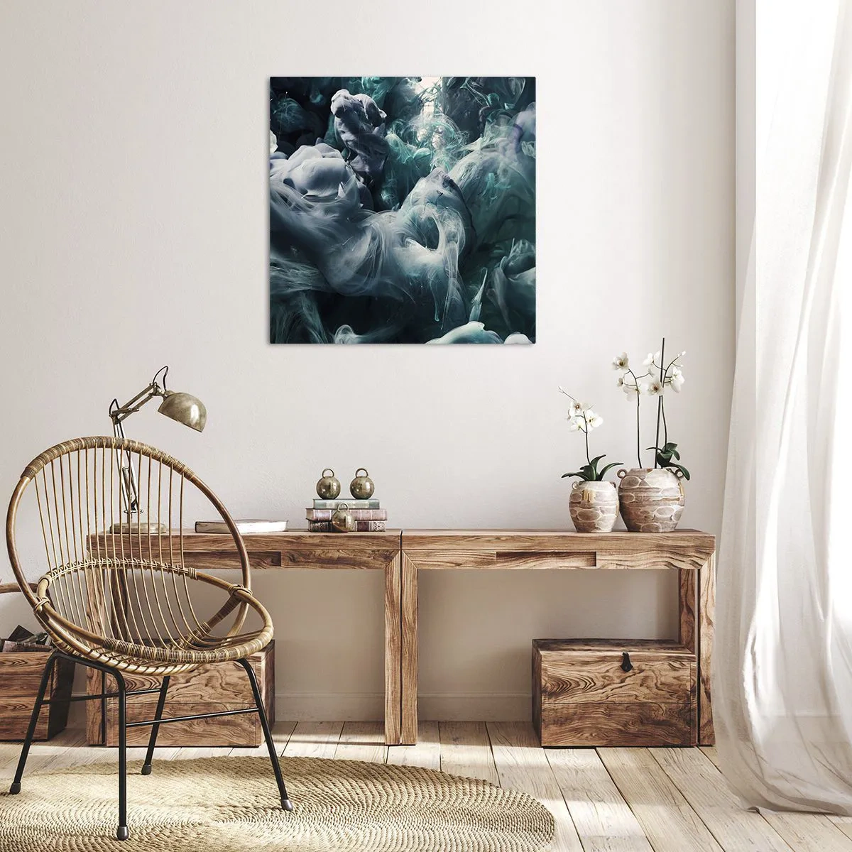 Bild auf Leinwand - Leinwandbild - Farbbewegung - 50x50 cm