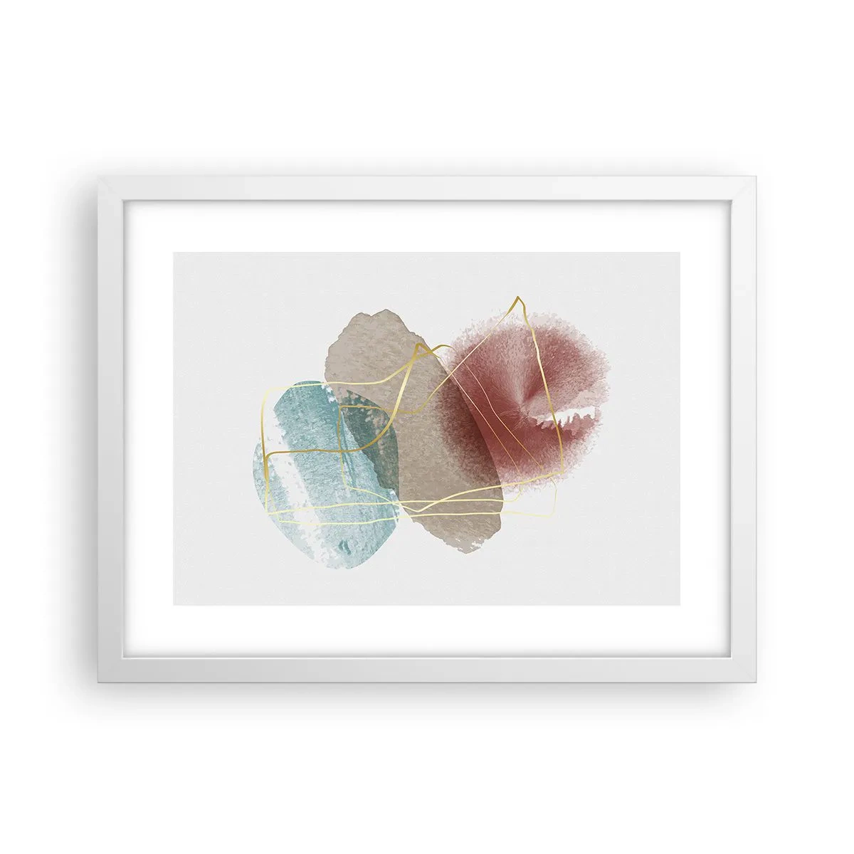 Poster in einem weißen Rahmen - Korallen des Weltraums - 40x30 cm