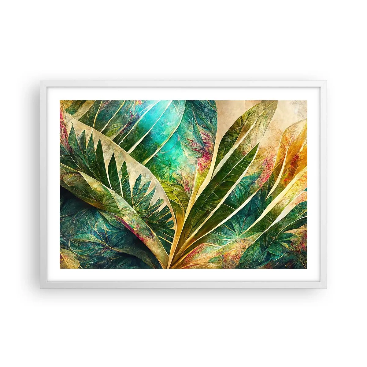Poster in einem weißen Rahmen - Farben der Tropen - 70x50 cm