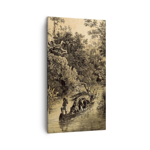 Bild auf Leinwand - Leinwandbild - Expedition zur Quelle - 45x80 cm