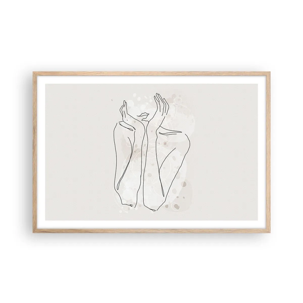 Poster in einem Rahmen aus heller Eiche - Ein träumerischer Moment - 91x61 cm