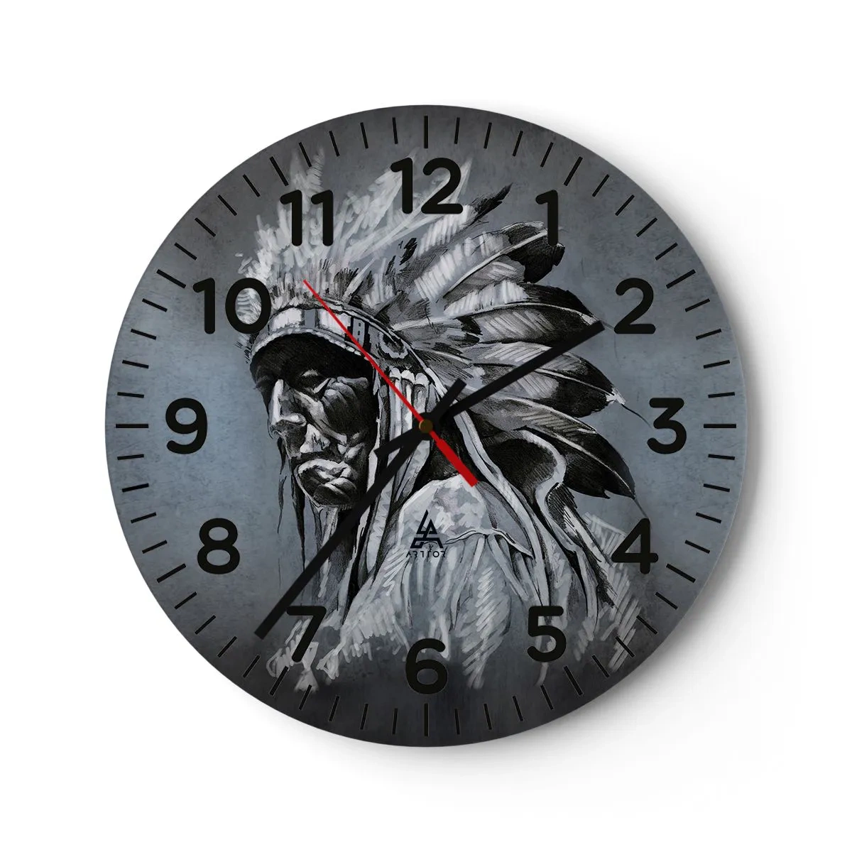 Wanduhr - Glasuhr - Zurück zu den Wurzeln - 40x40 cm