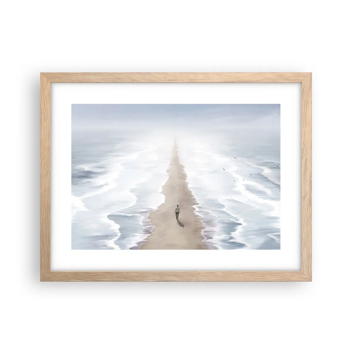 Poster in einem Rahmen aus heller Eiche - Glänzende Zukunft - 40x30 cm