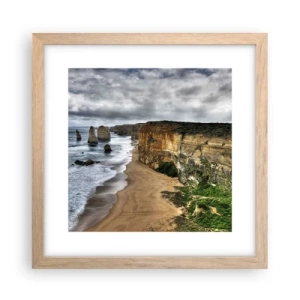 Poster in einem Rahmen aus heller Eiche - Rohe Schönheit - 30x30 cm