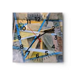 Wanduhr - Glasuhr - Gerade oder diagonal? - 40x40 cm