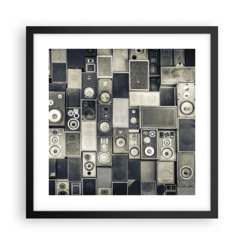 Poster in einem schwarzem Rahmen - Und es ist alles in Ordnung - 40x40 cm