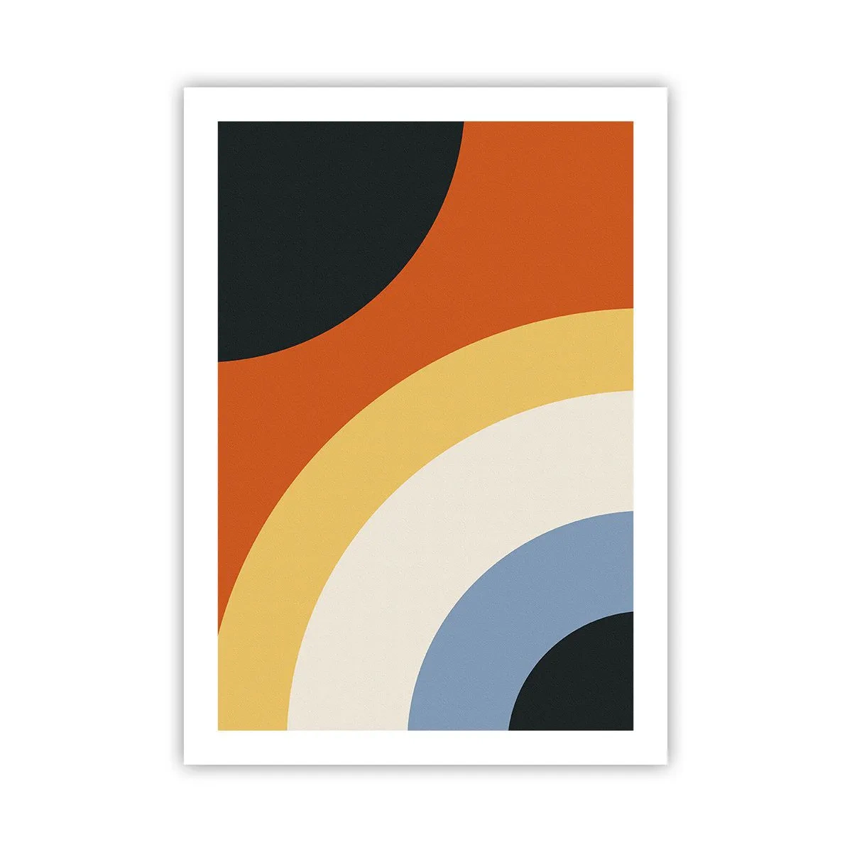 Poster - Abstrakte bunte Bögen und Kreise - 50x70cm - Zu mir selbst - Moderne Wanddekoration für Wohnzimmer und Schlafzimmer ARTTOR