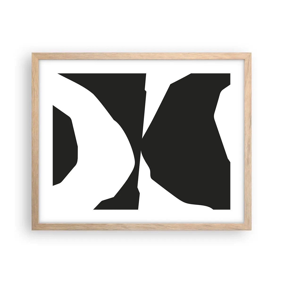 Poster in einem Rahmen aus heller Eiche - Positiv negativ - 50x40 cm