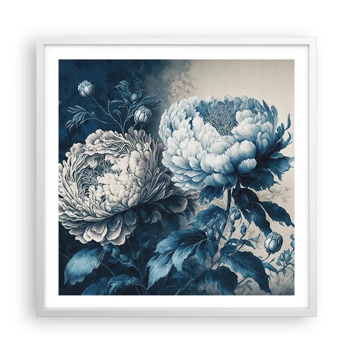 Poster in einem weißen Rahmen - Passendes Paar - 60x60 cm