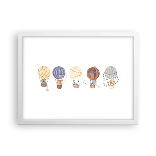 Poster in einem weißen Rahmen - Freunde auf Reise - 40x30 cm