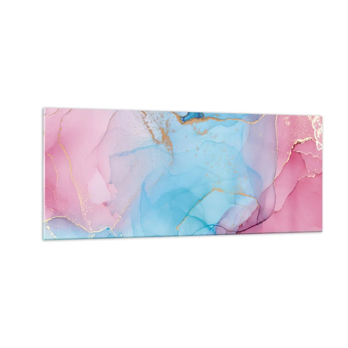 Glasbild - Bild auf glas - Begegnung und Durchdringung - 100x40 cm