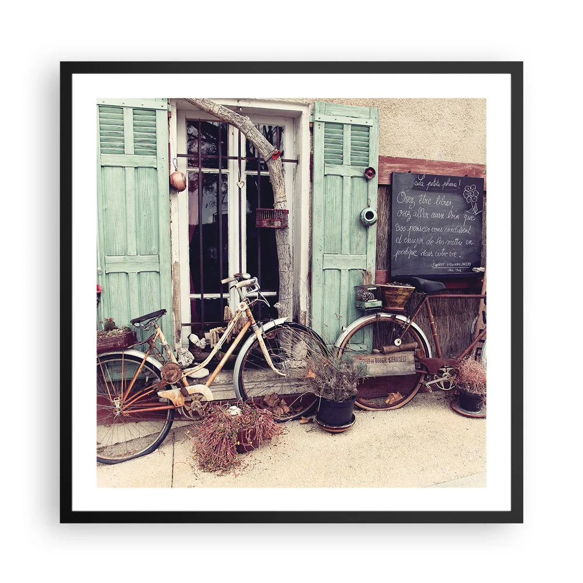 Poster in einem schwarzem Rahmen - Es lebe die Provinz - 60x60 cm