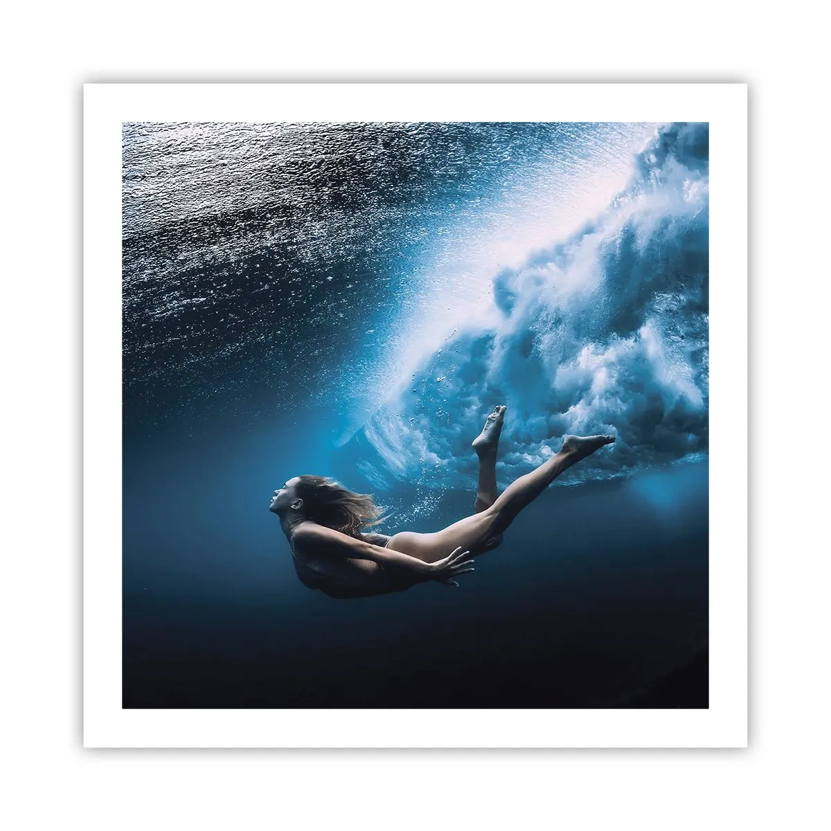 Poster - Moderne Meerjungfrau - 60x60 cm