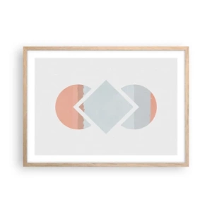 Poster in einem Rahmen aus heller Eiche - Die Situation ist klar - 70x50 cm