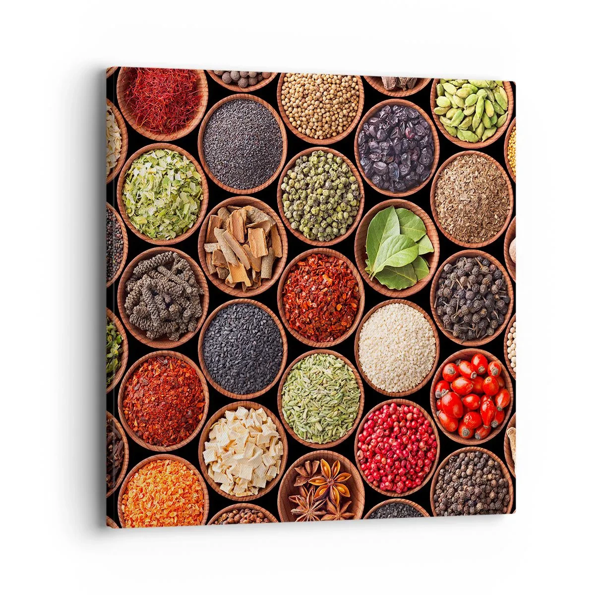 Bild auf Leinwand - Leinwandbild - Alle Aromen der Welt - 40x40 cm