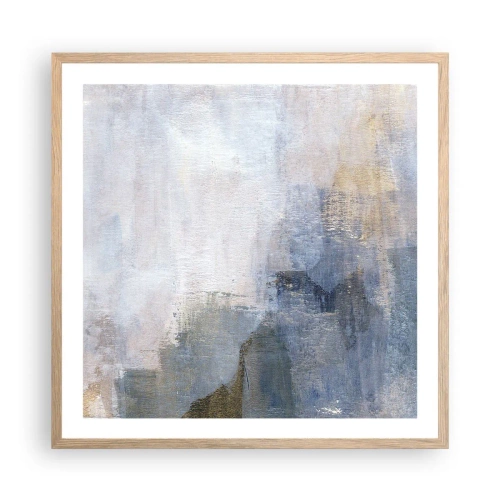 Poster in einem Rahmen aus heller Eiche - Farbtöne und Akkorde - 60x60 cm