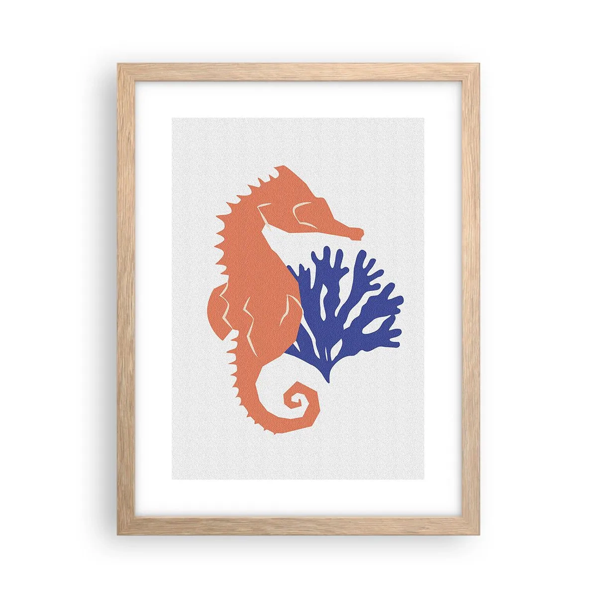 Poster in einem Rahmen aus heller Eiche - Auf einer Unterwasserwiese - 30x40 cm