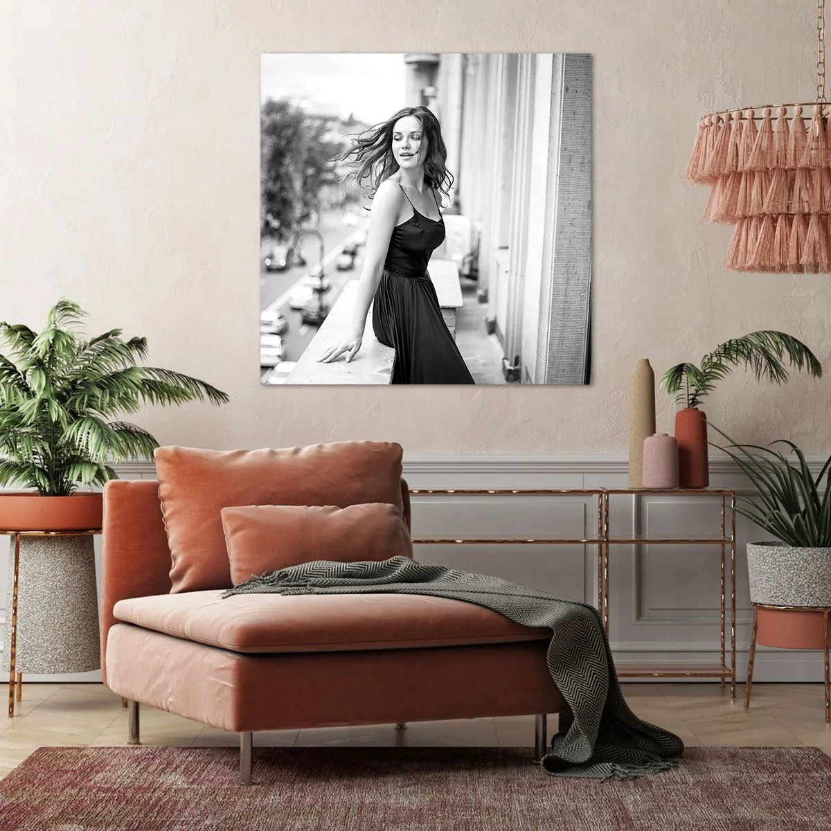 Bild auf Leinwand - Leinwandbild - Bestimmt ein Pariser - 70x70 cm