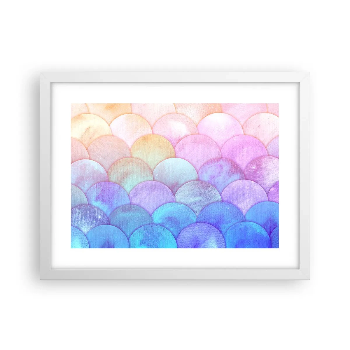 Poster in einem weißen Rahmen - Perlenschuppe - 40x30 cm