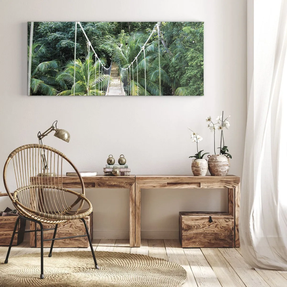 Bild auf Leinwand - Leinwandbild - Willkommen im Dschungel! - 100x40 cm