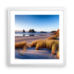 Poster in einem weißen Rahmen - Für Friedenssuchende - 40x40 cm