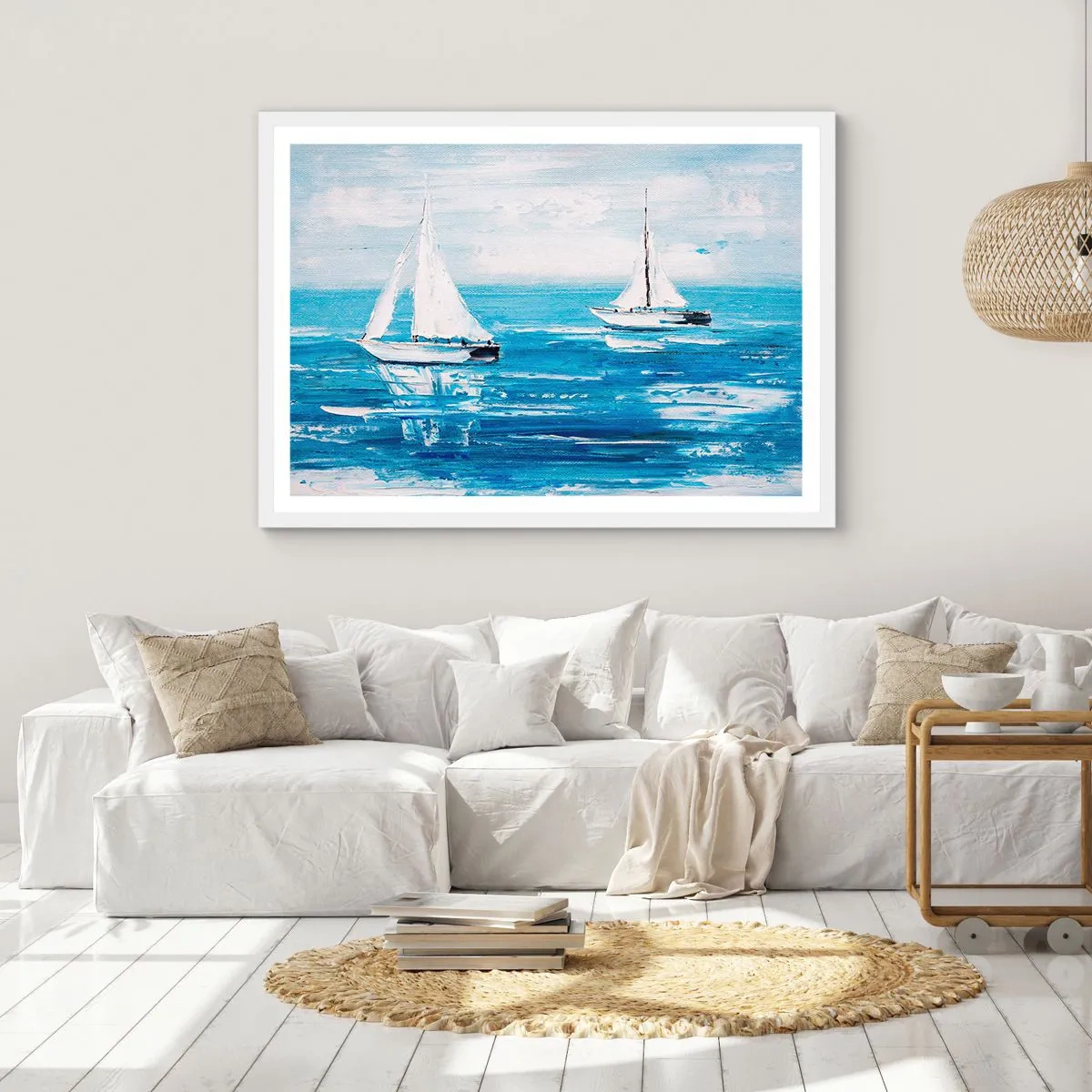 Poster in einem weißen Rahmen - Mit Freund an der Seite - 50x40 cm