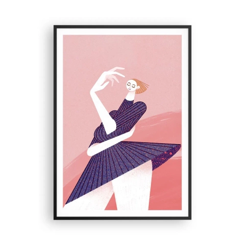 Poster in einem schwarzem Rahmen - Jeder Schritt ist ein Tanzgürtel - 70x100 cm