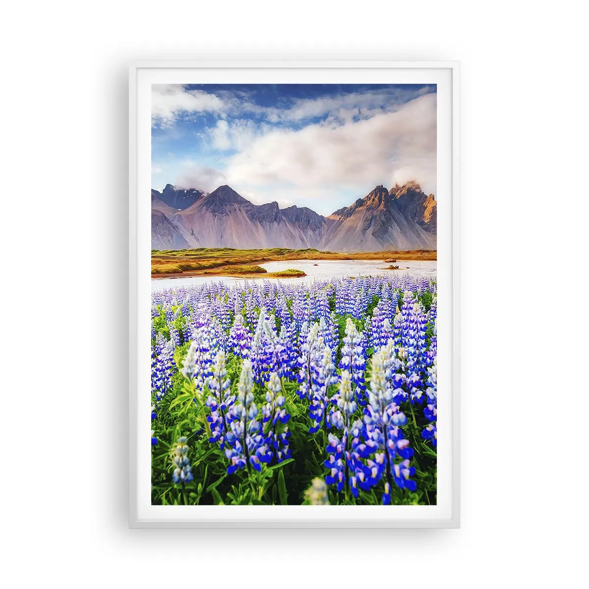 Poster in einem weißen Rahmen - Kraft und Strenge neben Sanftmut - 70x100 cm