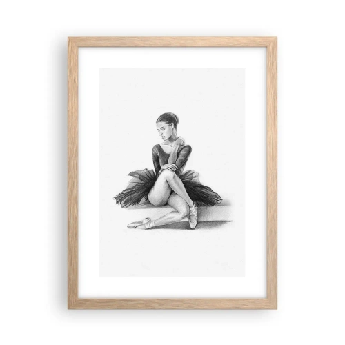 Poster in einem Rahmen aus heller Eiche - Vom Tanz verzaubert - 30x40 cm
