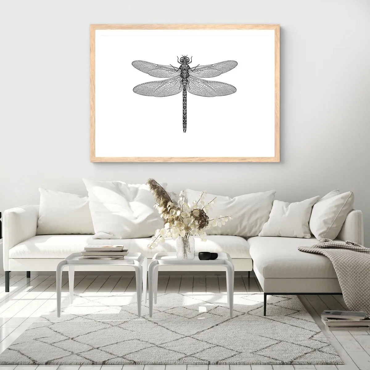 Poster in einem Rahmen aus heller Eiche - Präzision der Natur - 100x70 cm