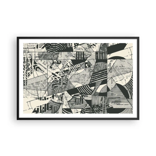 Poster in einem schwarzem Rahmen - Die Dynamik der Gegenwart - 91x61 cm