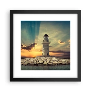 Poster in einem schwarzem Rahmen - Licht - Gut - Schönheit - 30x30 cm