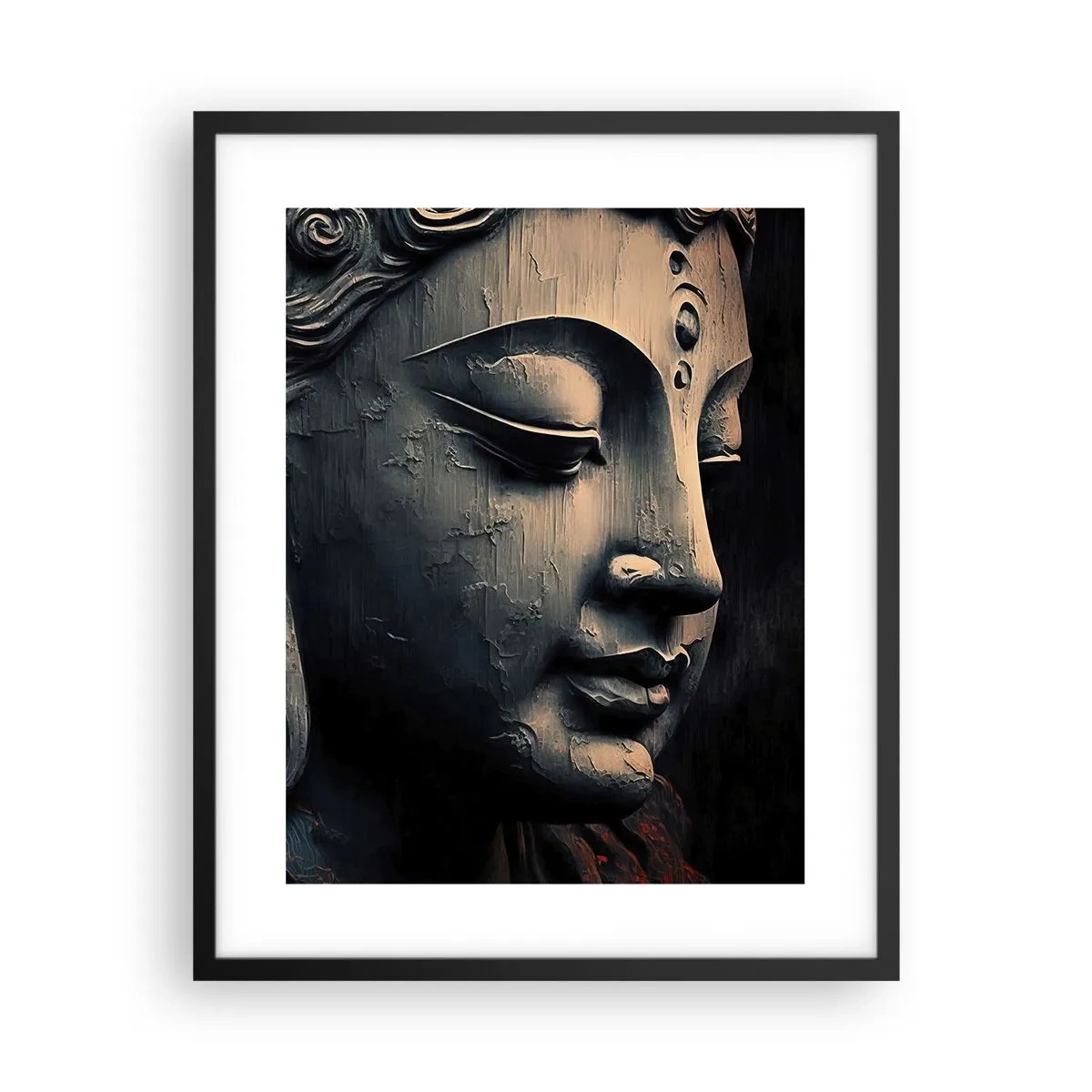 Poster in einem schwarzem Rahmen - Im Einklang mit der Welt - 40x50 cm