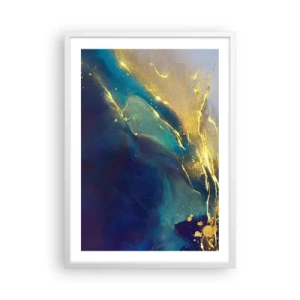 Poster in einem weißen Rahmen - Der goldene Teich - 50x70 cm