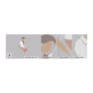 Fototapeten Muster Premium Canvas - Umriss der Anmut - Frau, Grafik, Modell - 100x30 cm