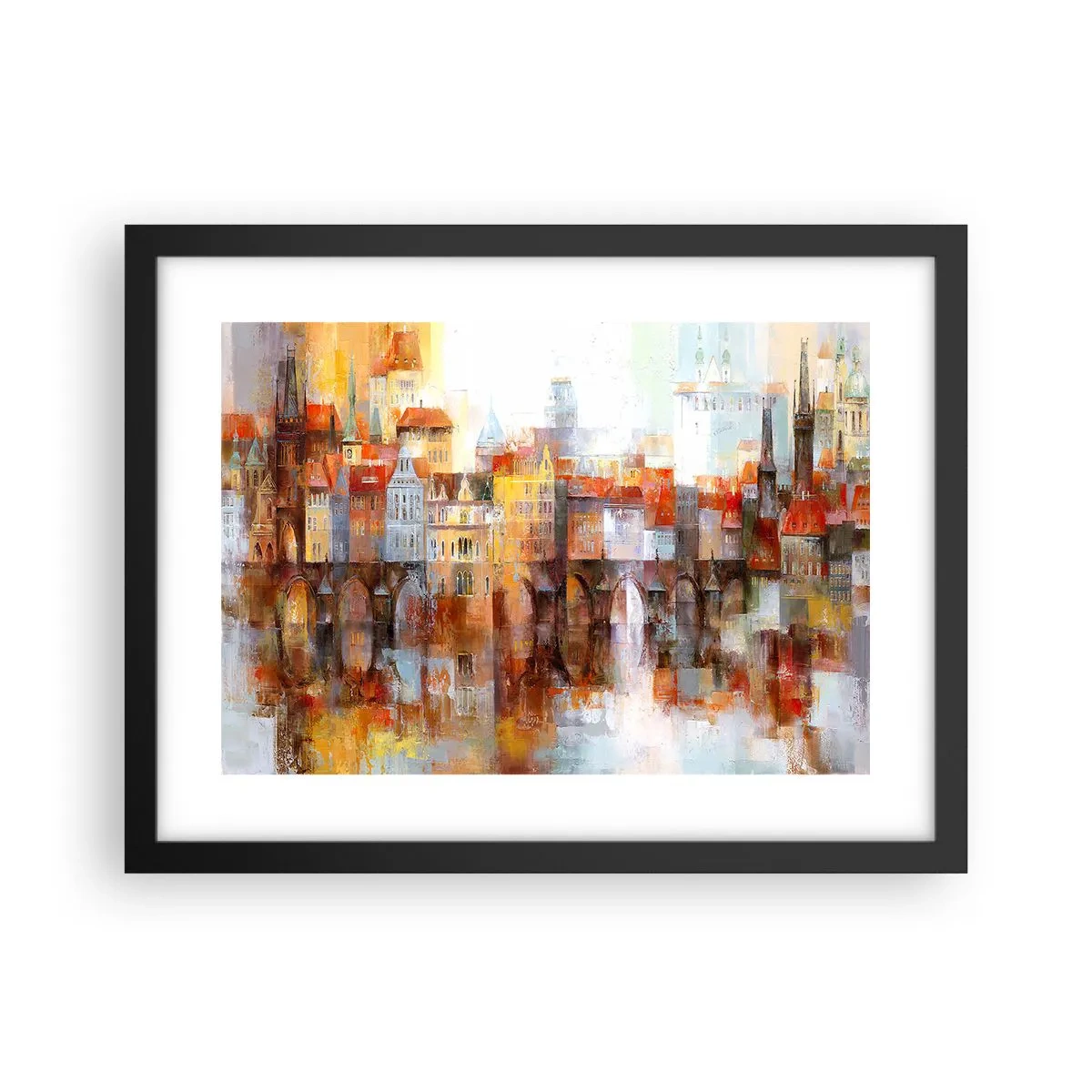 Poster in einem schwarzem Rahmen - Schön ist es auch unter der Brücke - 40x30 cm