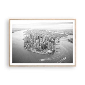 Poster in einem Rahmen aus heller Eiche - Und wie kann es man nicht lieben? - 100x70 cm